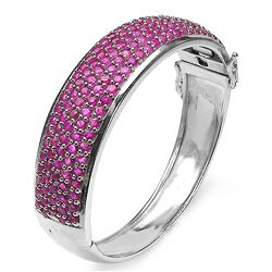 Ruby & Sterling Silver Bangle.