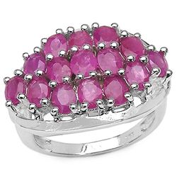 3.75CARAT GENUINE RUBY .925 STERLING SILVER RING