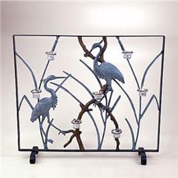 HERON FIREPLACE SCREEN - CANDLEHOLDER