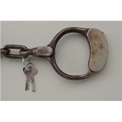 Tower Detective handcuffs with key in overall  good condition showing traces of original  nickel fin