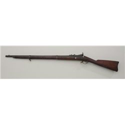 U.S. Springfield Trapdoor rifle with somewhat  skeletonized action in overall fair  condition; an in