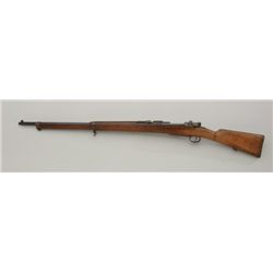 Mauser bolt-action rifle with Arabic  characters and buttstock cut and re-attached,  7.92mm cal., in