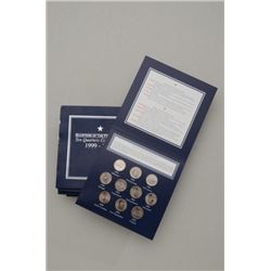 Lot of collectors 10, .25 cent sets various  states  each in folios and 10 total sets.  Est. $50 to 