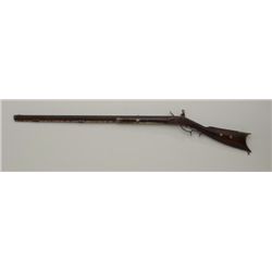 Interesting half stock Kentucky type rifle  signed on barrel A. J. Sailors. The lock is  an old repl
