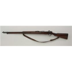 Japanese Arisaka Type 30 bolt action rifle,  hook safety, 6.5mm cal., #521648, ground mum,  leather 