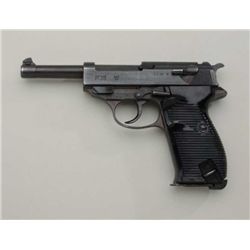 Mauser byf 44 code P-38 semi-auto pistol,  nazi proof on left side of slide, 9mm, 5”  barrel, blue f