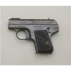 Pieper Bayard Model semi-auto pocket pistol,  7.65mm cal., 2” barrel, blue finish,  checkered black 