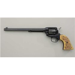 Colt Single Action Buntline Scout revolver,  .22LR cal., 9-1/2” barrel, blue finish, faux  stag grip