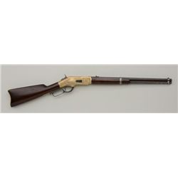 Winchester Model 1866 lever action SRC  contemporarily engraved in earlier period  style with four p