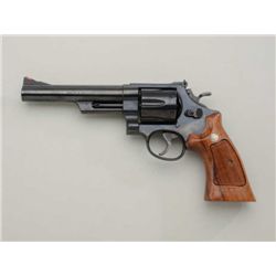 Smith & Wesson Model 25-5 DA revolver, .45  Colt cal., 6” barrel, blue finish, checkered  wood medal