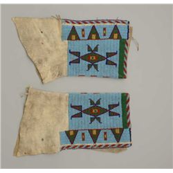 Pair of beautiful beaded leggings, likely of  Sioux origin and appear circa early 1900’s in  overall
