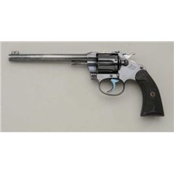 Colt Police Positive Flat Top Target DA  revolver, .22 WRF cal., 6” barrel, blue  finish, checkered 