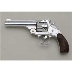 Smith & Wesson 1st Model .44 Top Break DA  revolver, re-nickeled finish, checkered hard  rubber grip