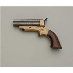 Sharps .30 cal rimfire, 4 shot pepper box in  fair to good cond. Serial #6883. The metal  surfaces h