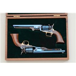 Presentation wood cased set of a miniature  Colt Model 1860 Army percussion Colt revolver  and a Col