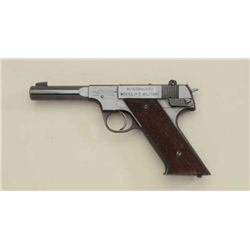 Hi-Standard model H-D Military semi-auto  pistol, .22LR cal., 4-1/2” bull barrel, blue  finish, chec