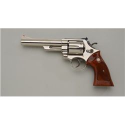 Smith & Wesson Model 57 DA revolver, .41  Magnum cal., 6” barrel, factory nickel  finish, checkered 