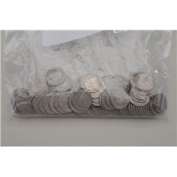 Bag lot of 100 Barber Nickels in circulated  condition. Es. $100-$200.