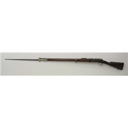 French Lebel Model 1886/93 bolt action rifle  with bayonet and scabbard, 8mm cal., #92826  in overal