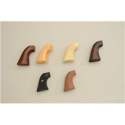 Pair of antique grips for 1860 Colt Army in  fair condition along with six grips for  various Colts 