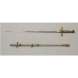 Lodge sword and scabbard by Young and Hosley,  Springfield, Mass in overall very good,  uncleaned co