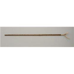 Stag horn and wood ceremonial cane, approx.  60” overall; in good condition.  Est.:   $50-$100.