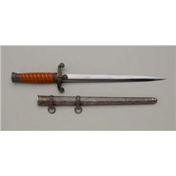 German nazi officer’s dagger and sheath,  Eickhorn marked blade in overall very good  condition.  Es