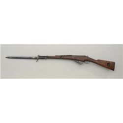 French Berthier Model 1916 bolt action rifle  with bayonet and scabbard, 8mm cal., #38821  in overal