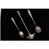 Image 9 : Lot of antique serving utensils including, a  hallmarked ladle marked John A. Cole with  initials R.