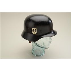 SS style helmet, possible reproduction of  excellent quality for movie or re-enactor;  this one has 