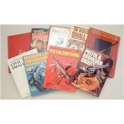 Box lot of approx. 25 primarily soft cover  gun books on firearms (revolver, pistol,  rifle, shotgun
