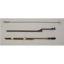 Misc. lot of gun parts including small cigar  box of revolver screws, etc., a cylinder, a  trigger g