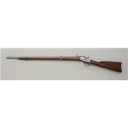 U.S. Springfield Rolling Block single shot  rifle with anchor mark on top of barrel in  front of rea