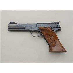 Colt Match Target Woodsman semi-auto pistol,  .22LR cal., 4-1/2” barrel, blue finish,  custom checke