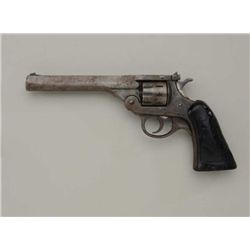 H & R Sportsman top break DA revolver, .22  cal., 6” barrel, blue finish, checkered hard  rubber gri
