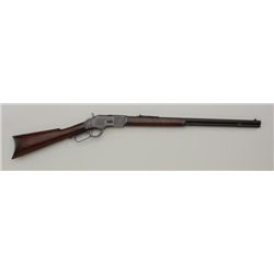 Winchester Model 1873 lever action rifle,  32-20 cal., 24” round barrel, #400987;  considerable orig