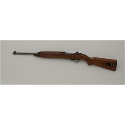 U.S. M1 semi-auto M1 carbine receiver marked  Saginaw S’G’, .30 cal., 18” Underwood barrel  with fla