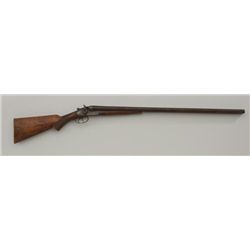 Antique Belgian SxS shotgun “Keystone”, 12  gauge, 30” barrels, checkered wood stocks,  exposed hamm