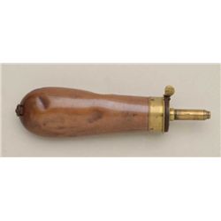 Bag shaped flask marked Colt Navy Flask by  James Dixon & Sons Sheffield.  The flask  shows a 3-stag