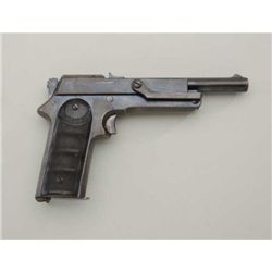 Spanish “Jo Lo Ar” Model 1924 semi-auto  pistol, 9mm cal., 6” barrel, blue finish,  checkered black 