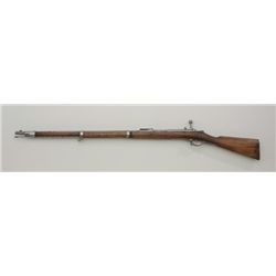 Mauser Model 71 bolt action rifle, 11mm cal.,  #67430 in overall fair + condition with  scattered sp