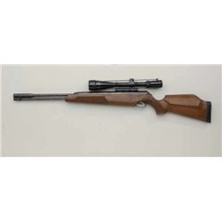 High quality English-made Air-Arms Model  TX200 air rifle, .177 cal., blue finish,  checkered walnut