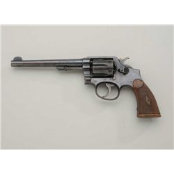 Smith & Wesson 5-screw DA hand ejector  revolver, .32-20 cal., 6-1/2” barrel, blue  finish, checkere