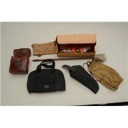 Small lot of misc. gun-related items  including an accessory pack for a .45 caliber  Cap Lock Rifle 