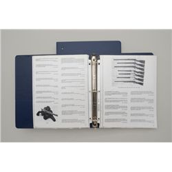 Lot of 15 three-ring binders of gun reference  materials from the late Frank Singer’s  personal rese
