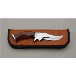 Beautiful custom large knife signed by  William Herndon, approx. 11-1/2” overall with  a clip point 