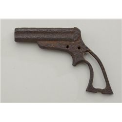 Rusty relic Sharps and Hankins Model 3 four  barrel derringer, .30 cal., no grips; great  appearance