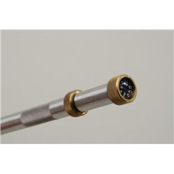 Lot of 3 walking sticks of varying sizes; two  metal, one plastic, smallest of metal  contains compa
