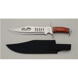 Massive Gator Back 5 Frost Cutlery fighting  knife, approx. 17” overall with a 12” blade  in like ne