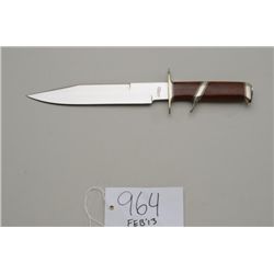 D. Beaver, New River, AZ custom knife in like  new condition, approx. 12” overall with an  8” blade,